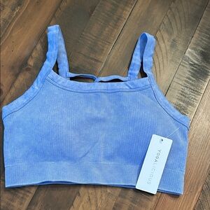 Yogalicious Light Blue Ribbed Bra